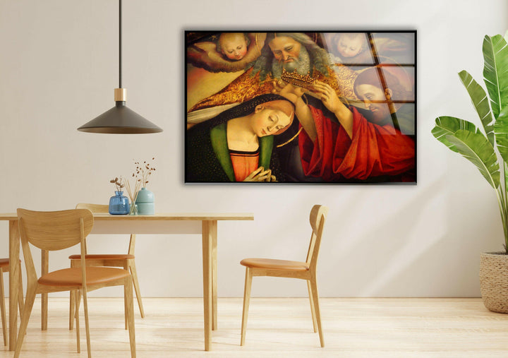 The Coronation of the Virgin Mary Luca Signorelli Glass Wall Art