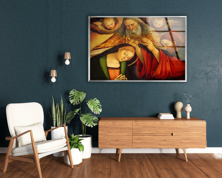 The Coronation of the Virgin Mary Luca Signorelli Glass Wall Art