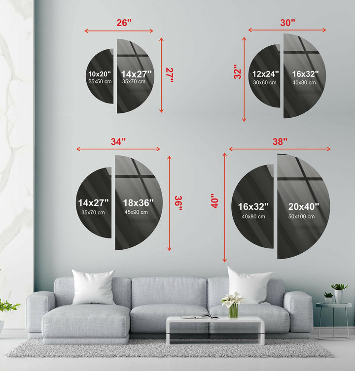 Round 2 Piece Shiny Yellow Glass Wall Art