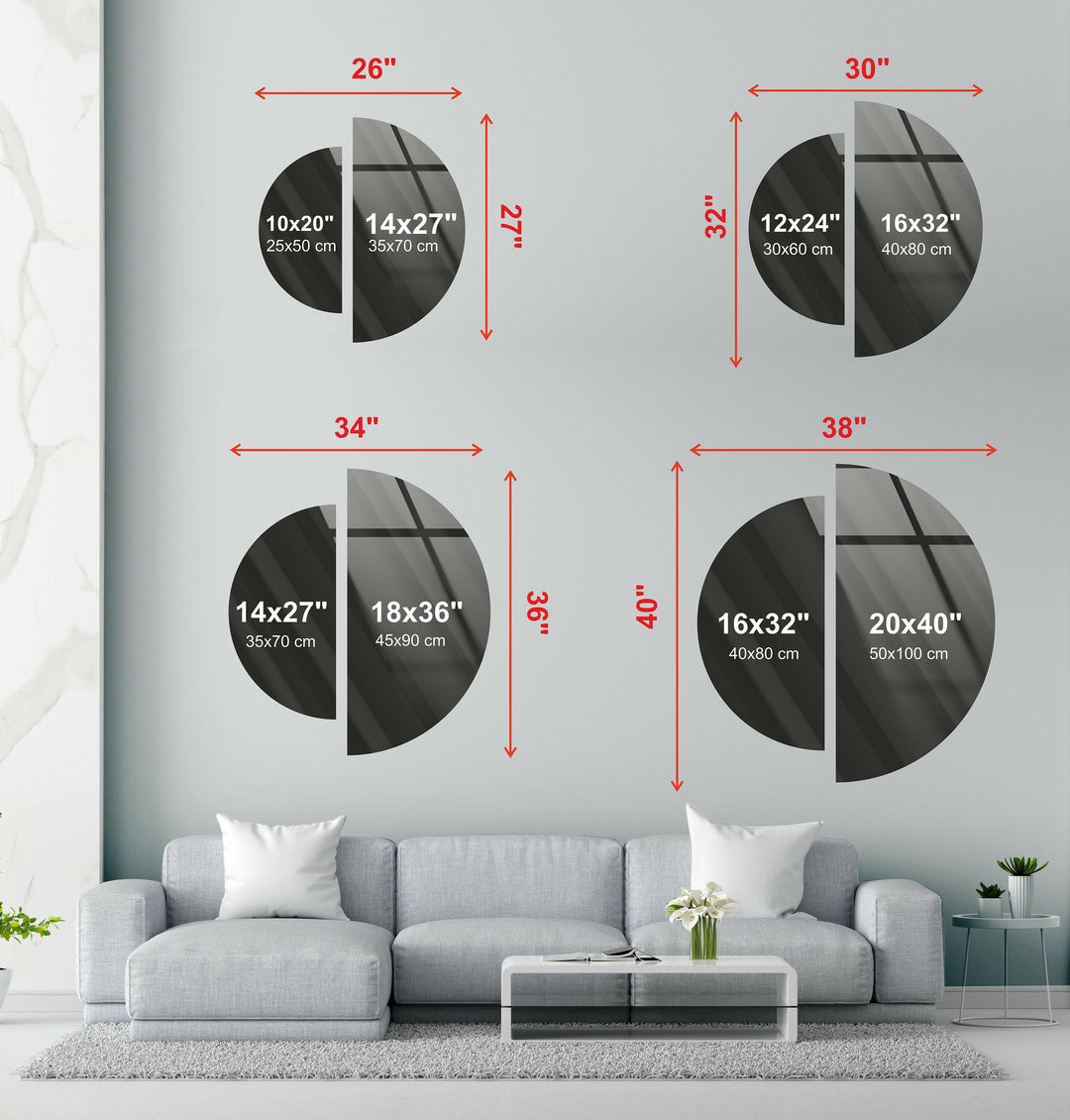Round 2 Piece Black & Blue Glass Wall Art
