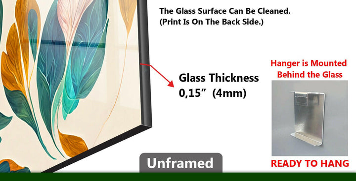 Round 2 Piece White Flower Glass Wall Art
