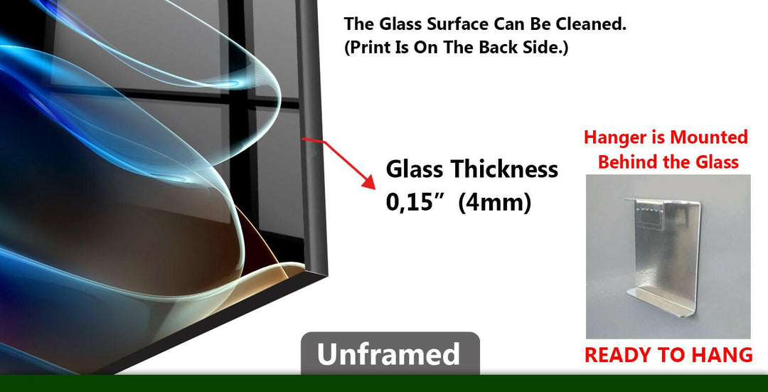 Round 2 Piece Black & Blue Glass Wall Art