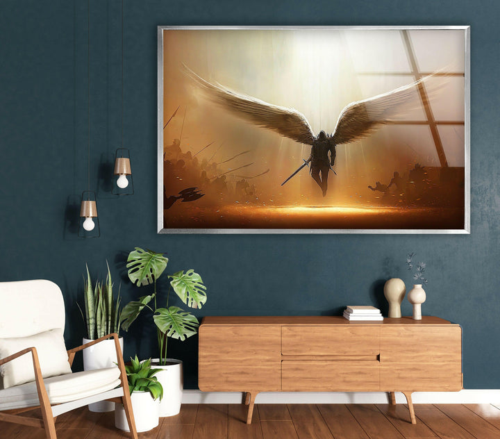 Christlicher Engel Kyrestia Glaswandkunst