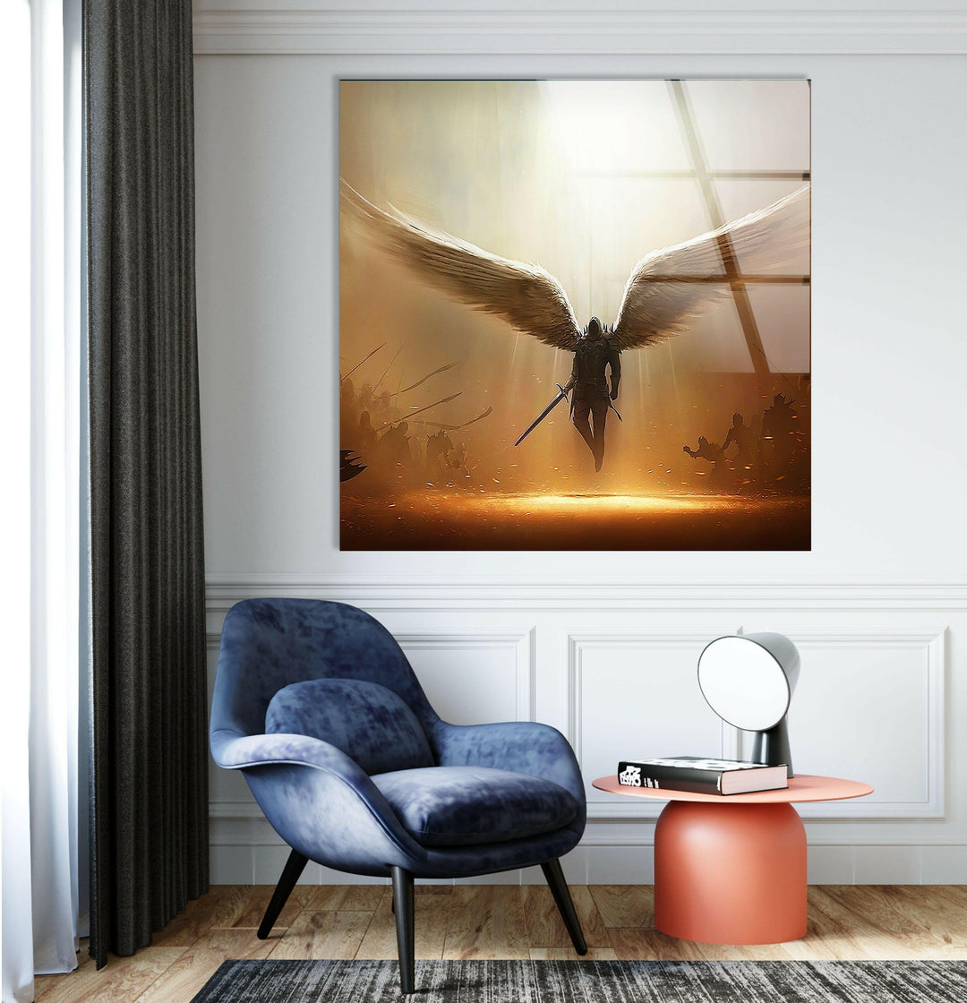 Christlicher Engel Kyrestia Glaswandkunst