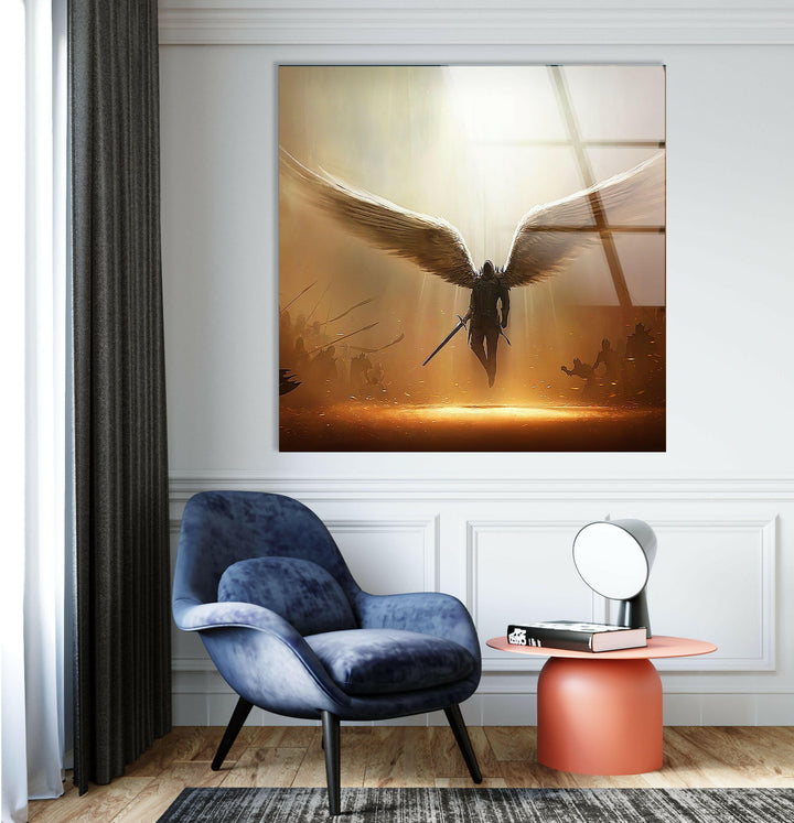 Christlicher Engel Kyrestia Glaswandkunst