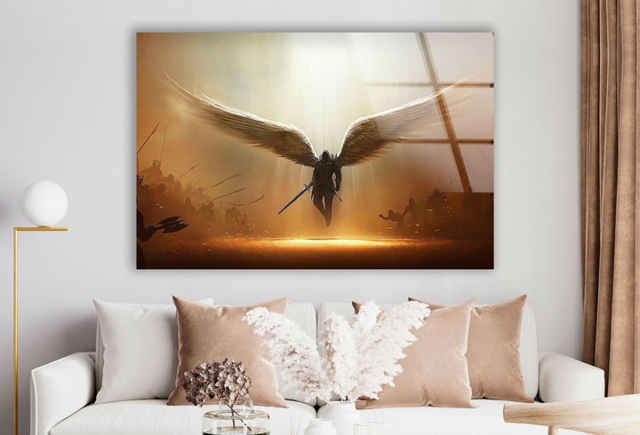 Christlicher Engel Kyrestia Glaswandkunst
