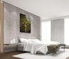 Golden Sparkle Tree Tempered Glass Wall Art