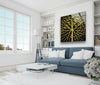 Golden Sparkle Tree Tempered Glass Wall Art