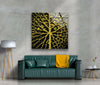 Golden Sparkle Tree Tempered Glass Wall Art