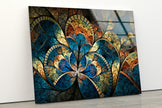 Blue Stained Tempered Glass Wall Art
