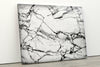 White Marble Tempered Glass Wall Art