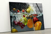 Kitchen Fruits Decor Tempered Glass Wall Art