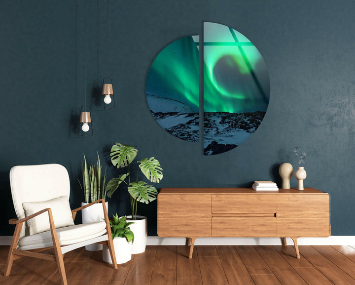 Round 2 Piece Aurora Borealis Glass Wall Art art glass wall art, glass wall art pictures
