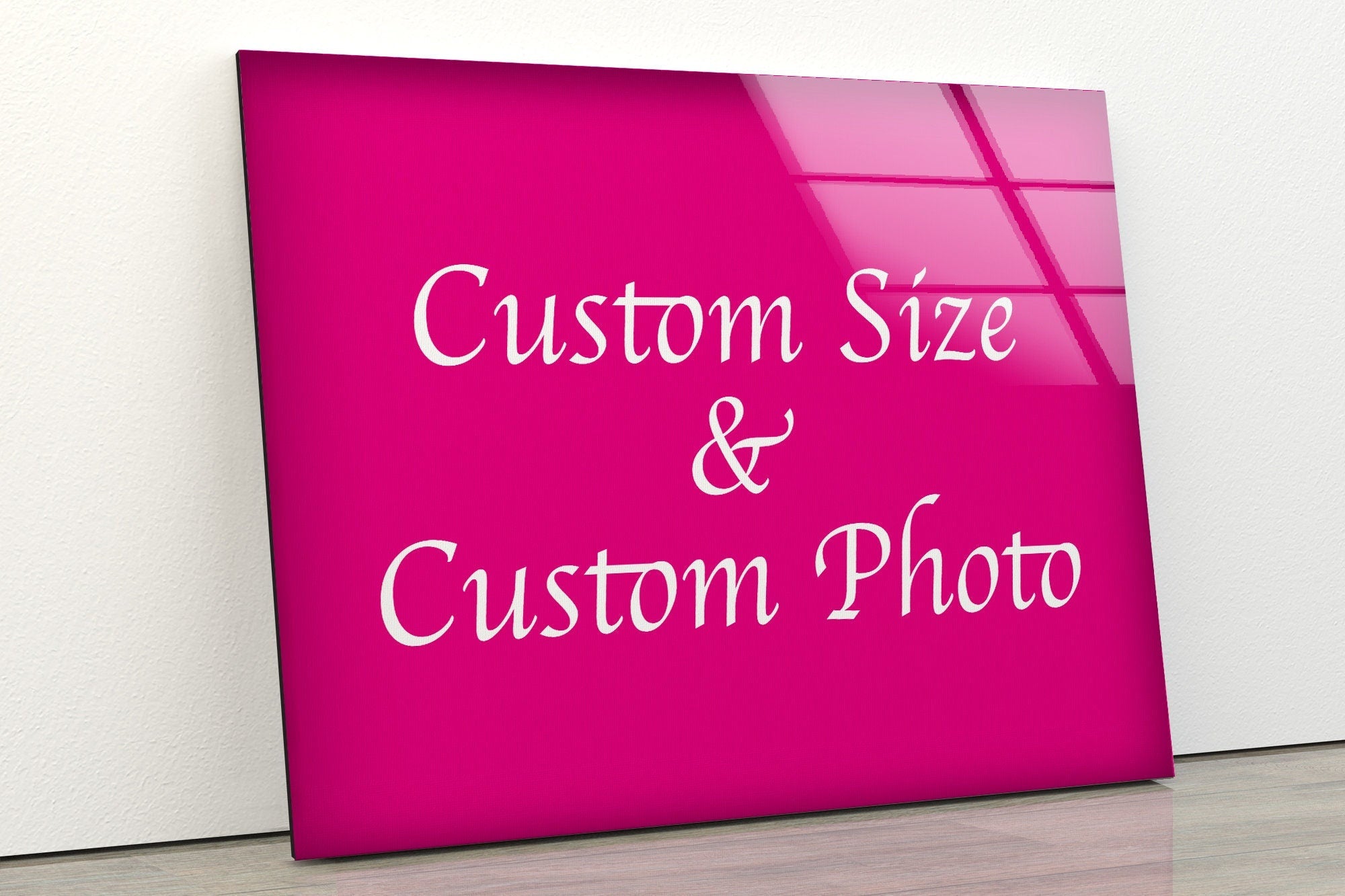 Custom Size and Photo Tempered Glass Wall Art