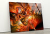 Red Abstract Tempered Glass Wall Art