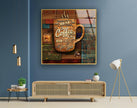 Coffee Decor Tempered Glass Wall Art