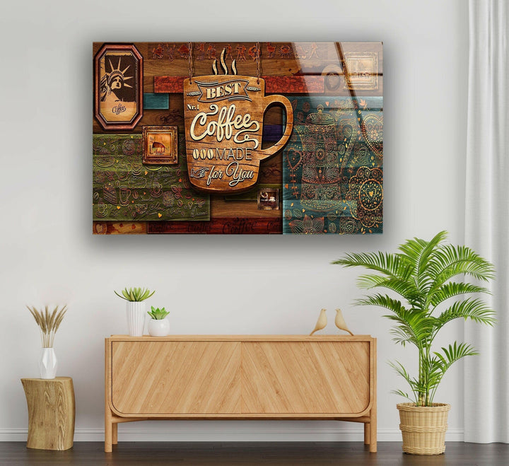 Coffee Tempered Glass Wall Art - MyPhotoStation - Personalize your home with Custom Glass Pictures and Prints. Our glass photo prints for walls offer a unique way to display cherished memories. Explore modern glass wall art and elegant glass frames picture options. Shop now for high-quality, vibrant wall decor with free shipping.