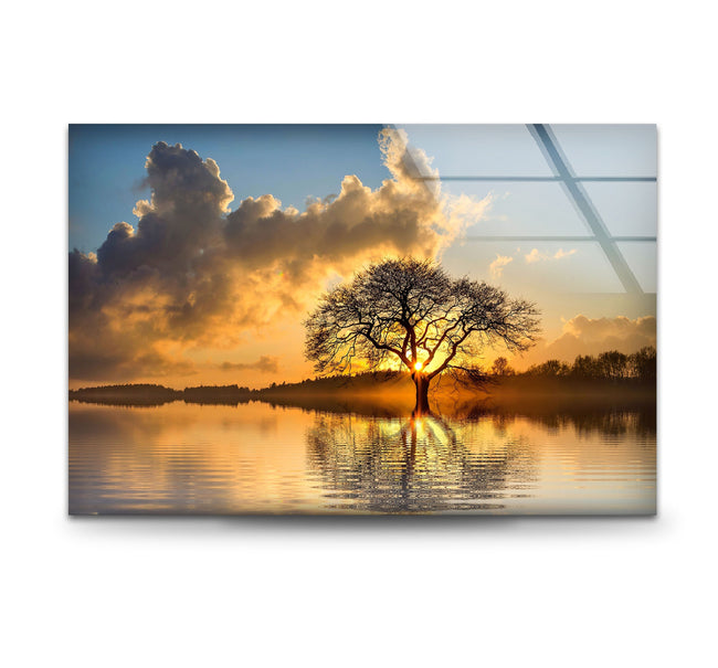 Nature View Tempered Glass Wall Art