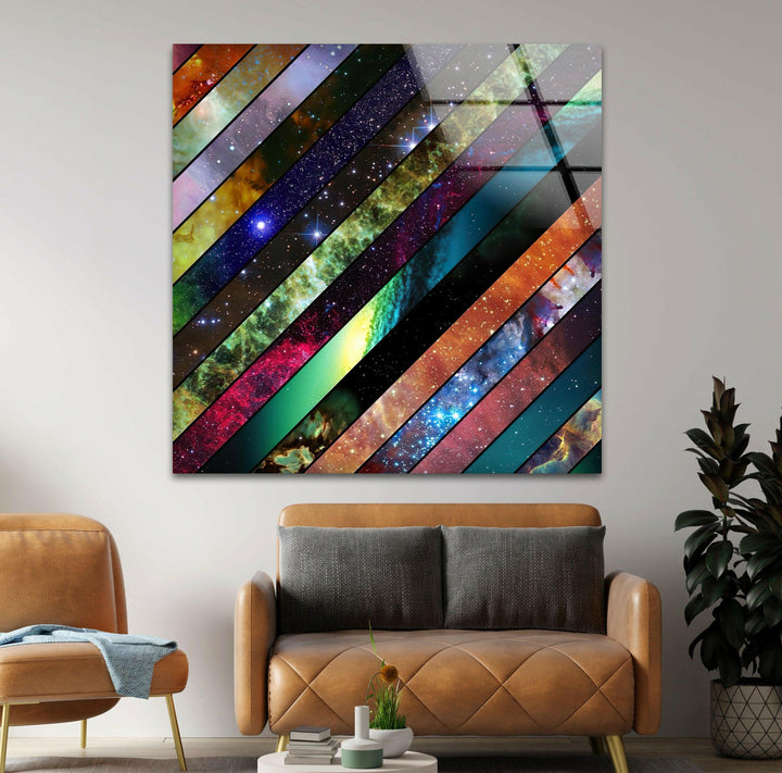 Stained Space Glass Wall Art glass art painting, glass art for the Wall