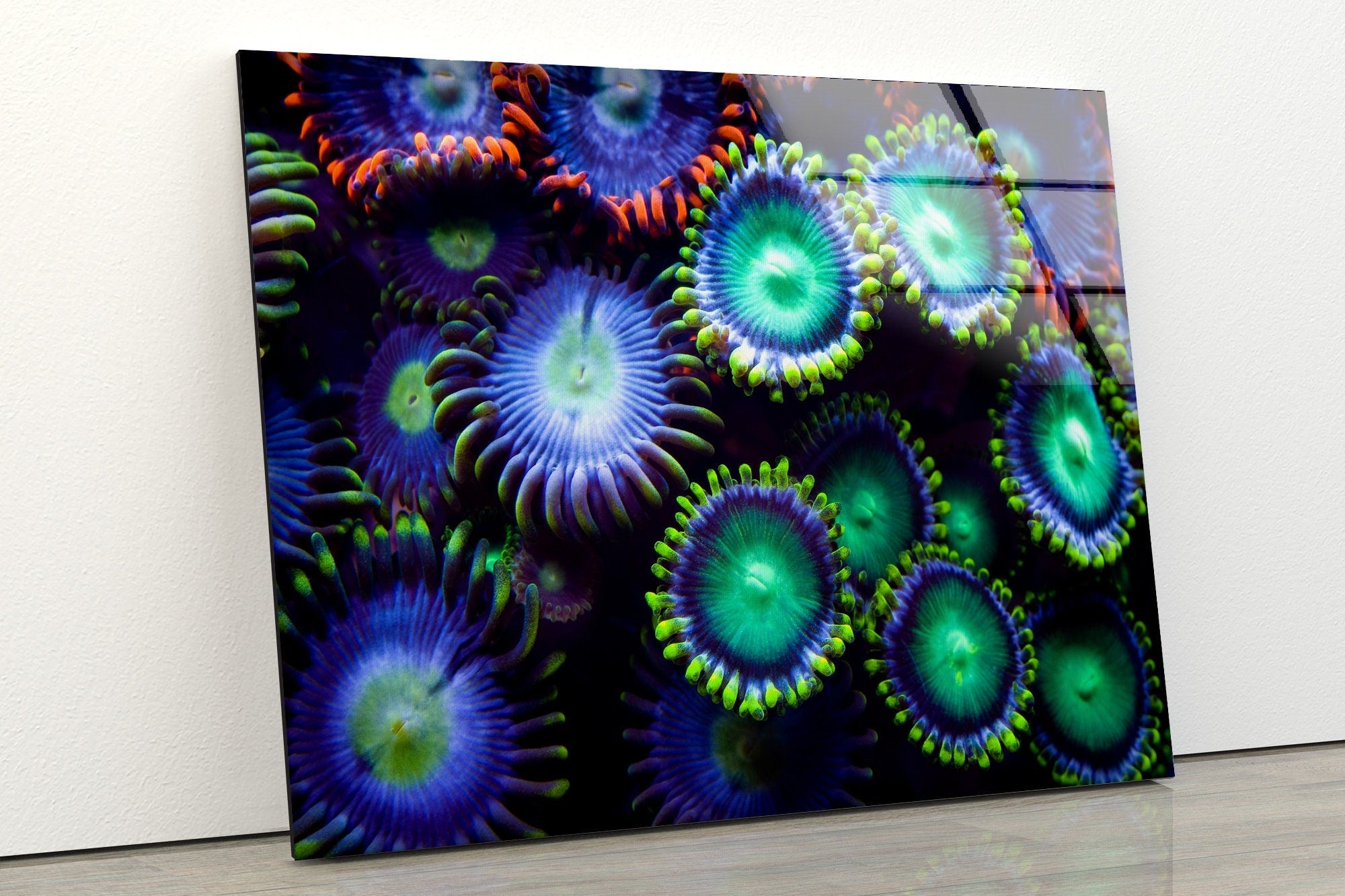 Neon Undersea Tempered Glass Wall Art