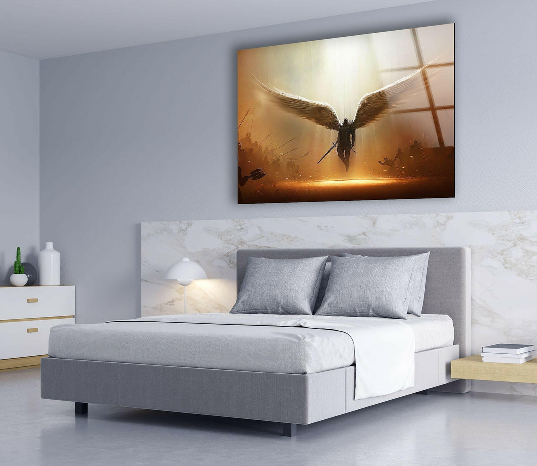 Christlicher Engel Kyrestia Glaswandkunst