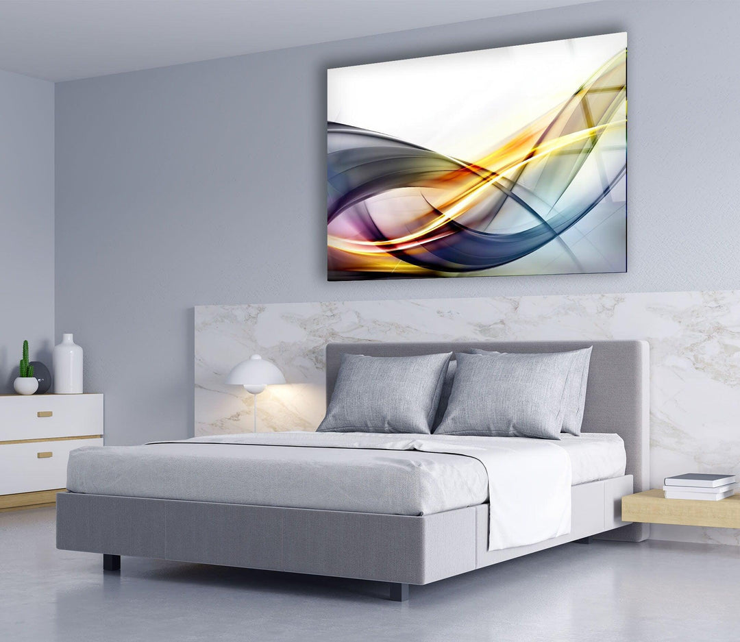 Wellen Abstrakte Glaswandkunst