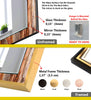 Wooden Tempered Glass Wall Mirror