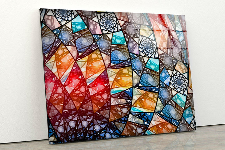 Colors with Fractal Art Glass Wall Art custom glass pictures, glass art prints