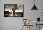 Vivid Elephant Art Tempered Glass Wall Art