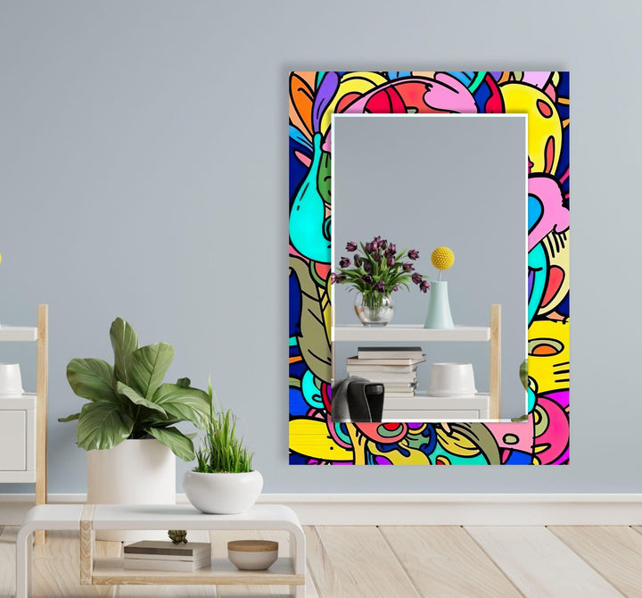 Stained Pop Art Wall Mirror mirror wall art
