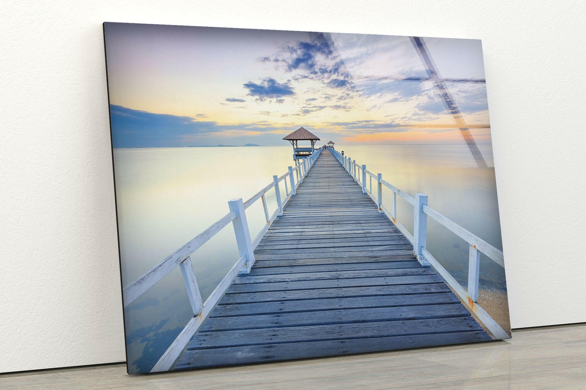 Sea View Tempered Glass Wall Art