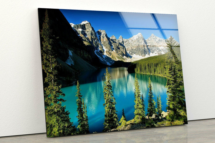 Serene Nature Escape with Turquoise Waters – A Beautiful Glass Wall Print
