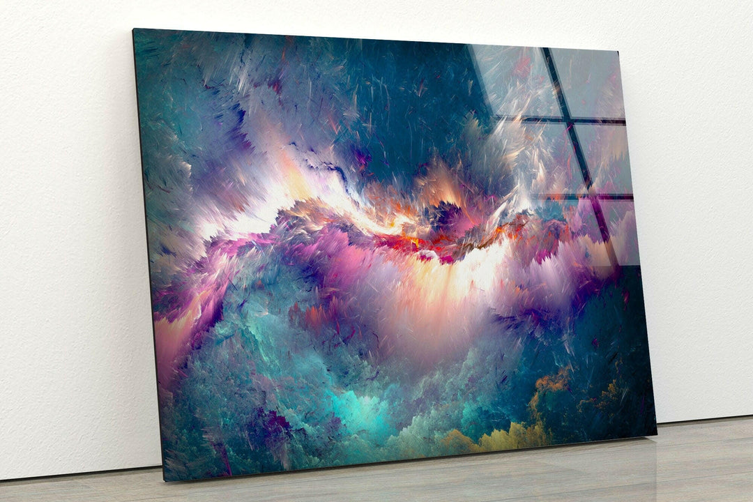 Abstract Alcohol ink Tempered Glass Wall Art - MyPhotoStation