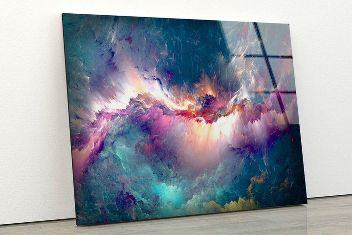 Abstract Alcohol ink Tempered Glass Wall Art - MyPhotoStation