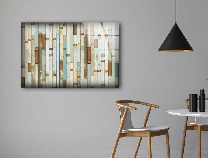 White Wooden Design Glass Wall Art custom glass photo prints, large glass prints
