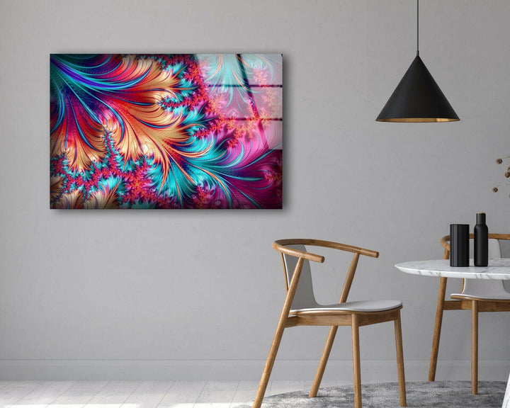 Fractal Pink Glass Picture Prints & Abstract Decor
