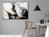 Black Marble Abstract Tempered Glass Wall Art