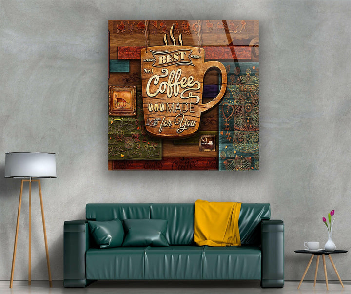 Coffee Tempered Glass Wall Art - MyPhotoStation - We have abstract stained glass, stained glass panels, glass picture prints for the walls, and glass wall decor for the living room in our collection. There are pieces here that fit every style, from stained glass furniture to art made of colored glass. People who want to make a big impression can even find indoor sun catchers and large format picture prints.
