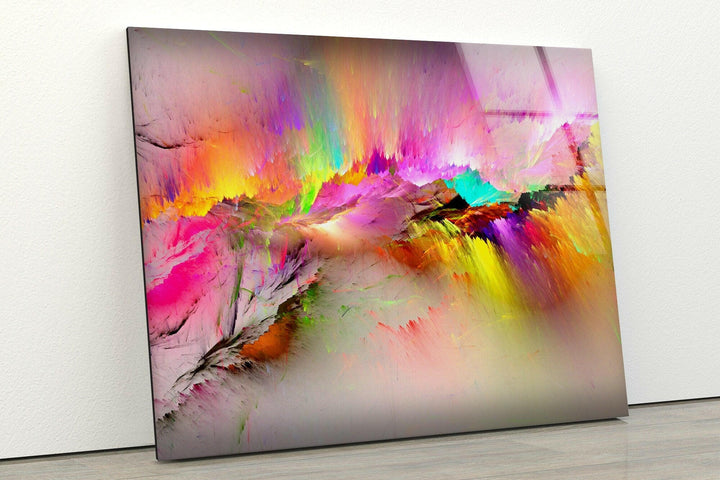 Pink Splash Abstract Glass Printing Wall Arts