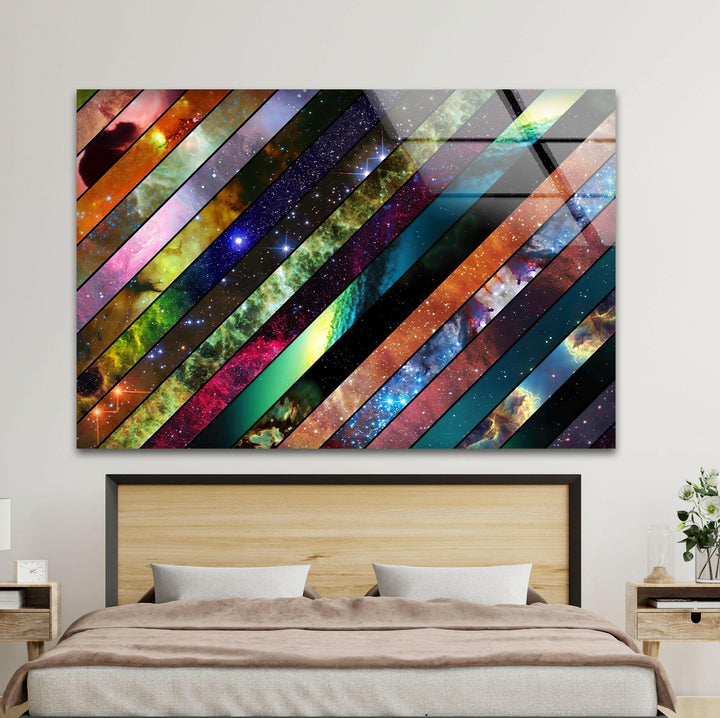 Stained Space Glass Wall Art picture on glass wall art, photos printed on glass