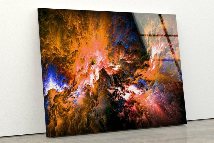 Colored Supernova Abstract Glass Wall Art glass wall decor, glass wall art decor
