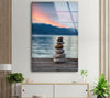 Balanced Stones Tempered Glass Wall Art