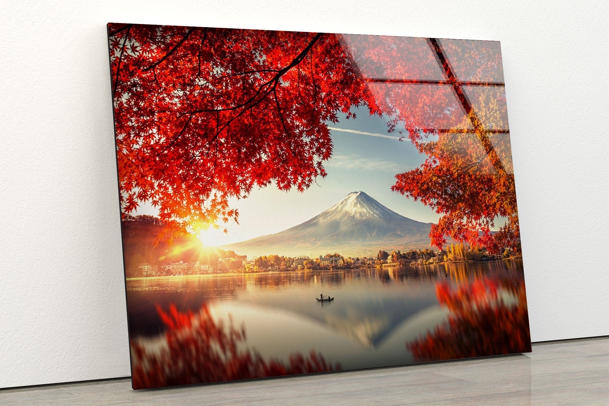 Fuji Mountain Tempered Glass Wall Art