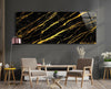 Gold Abstract Tempered Glass Wall Art