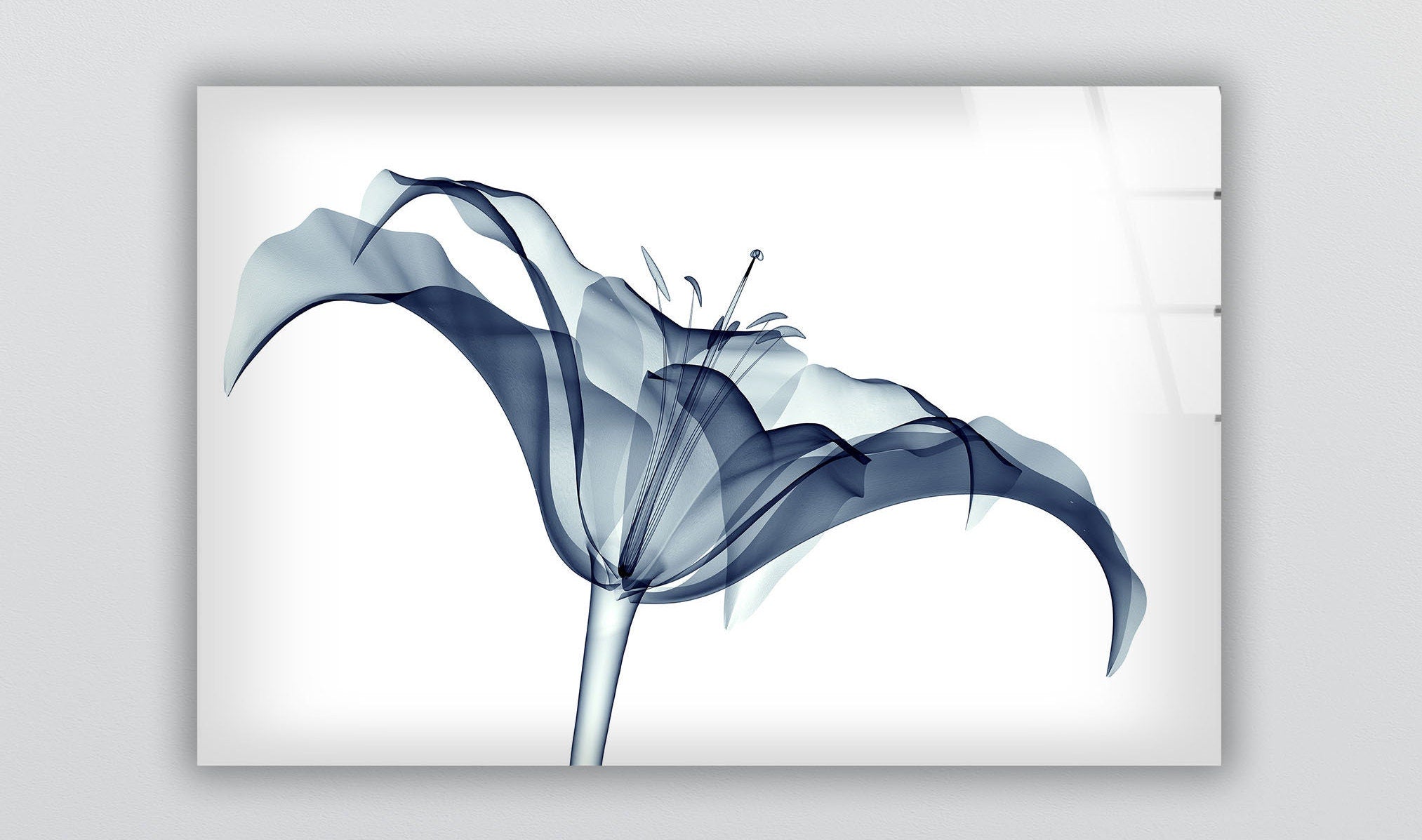 Unique Flower Tempered Glass Wall Art