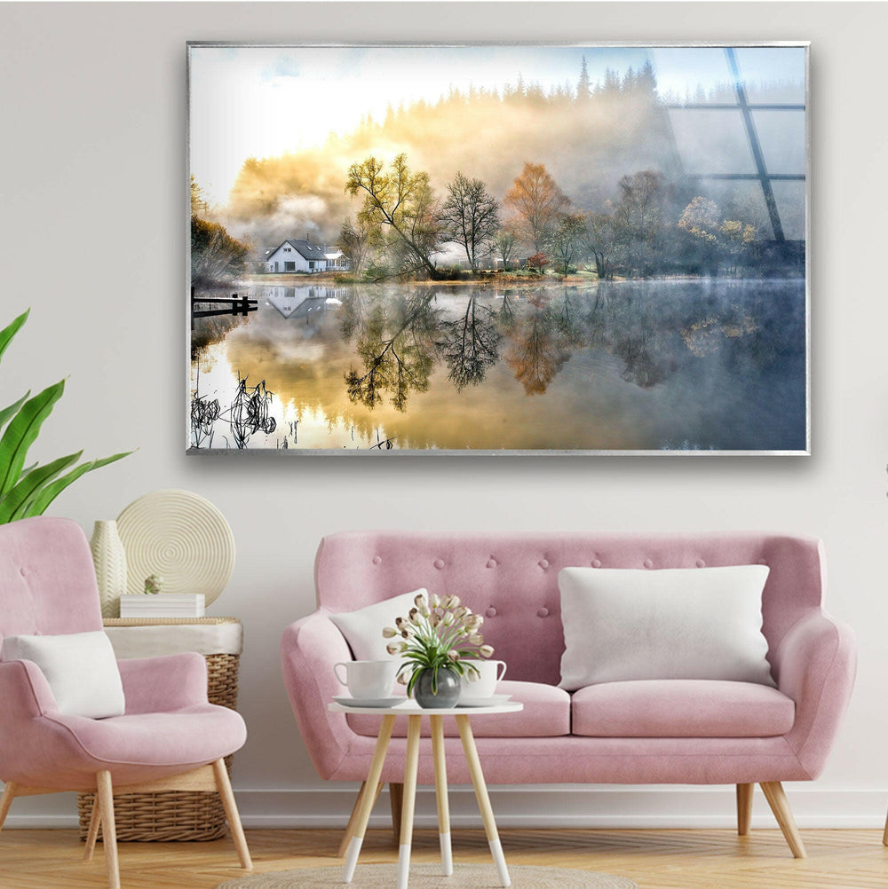 Landscape art prints featuring serene countryside, majestic mountains, and peaceful waterways for nature lovers







