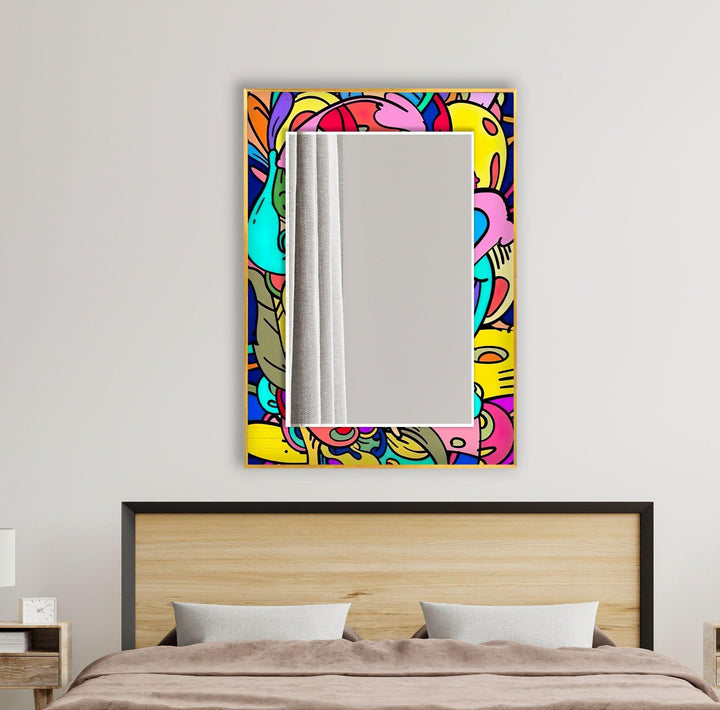Stained Pop Art Wall Mirror Large Wall Mirror
