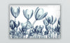 Xray Blue Tulip Flower Tempered Glass Wall Art