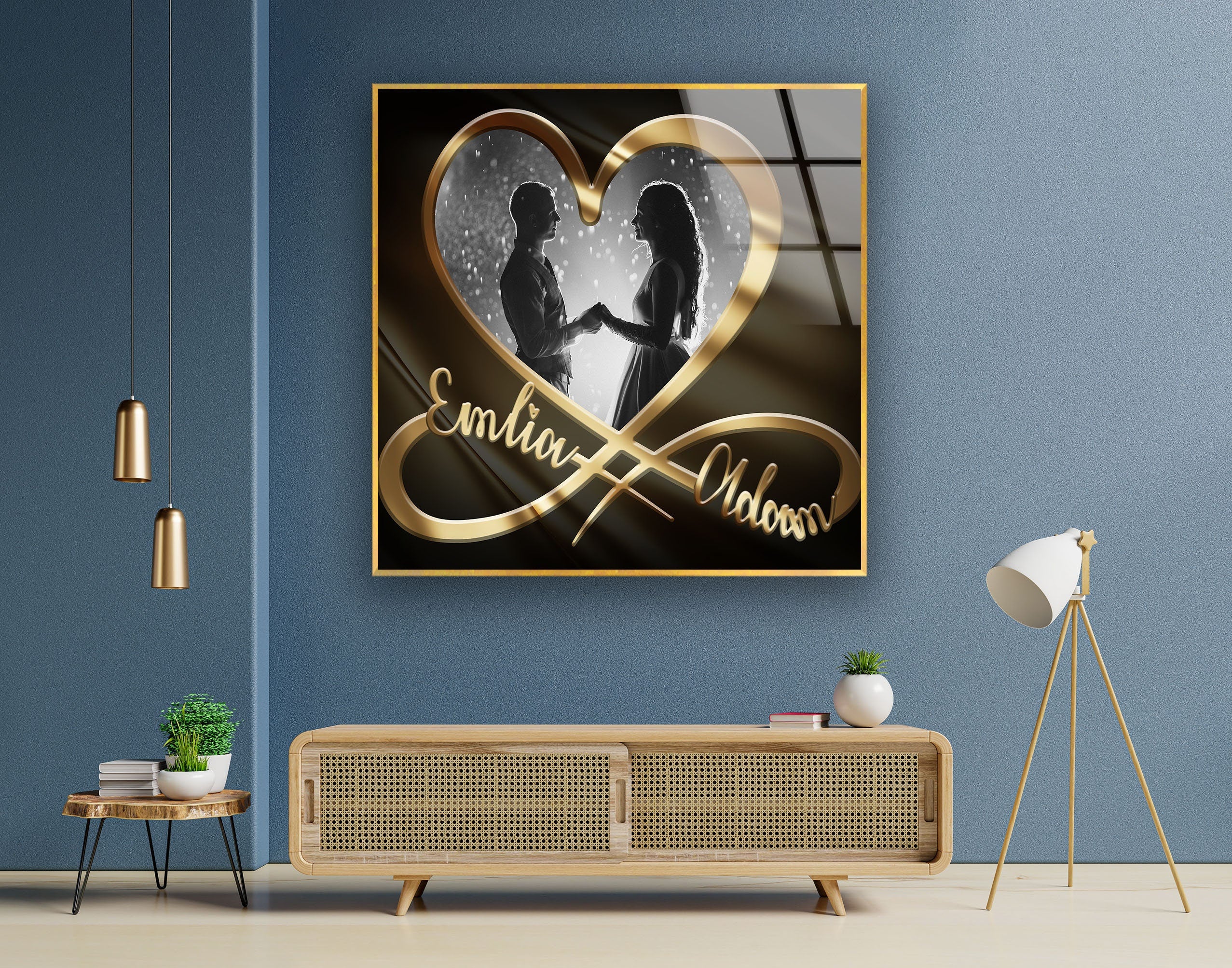 Valentines Tempered Glass Wall Art