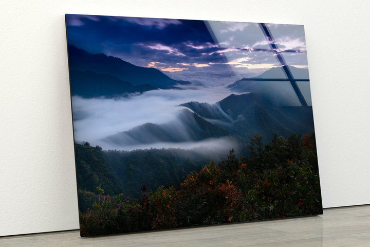 Peaceful Foggy Morning in the Mountains – A Tranquil Wall Art
